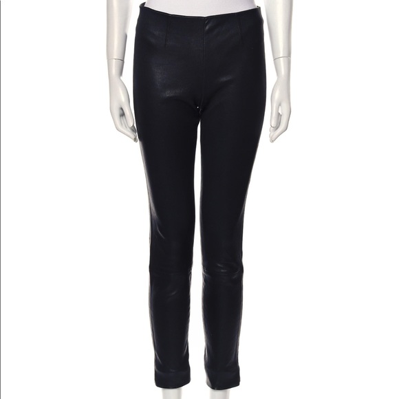 Theory Leather Skinny Leg Pants